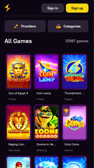 Zoome Casino Mobile Games