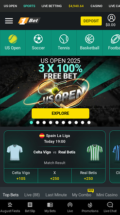 Deportes móviles de 1Bet Casino