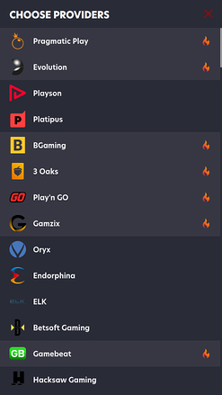 Développeurs de jeux mobiles de 1red Casino