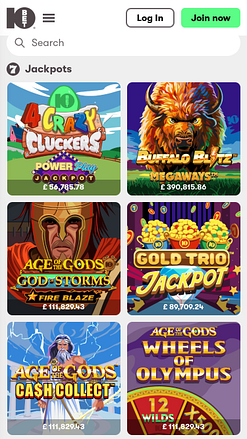 Jackpot móvil del casino 10Bet