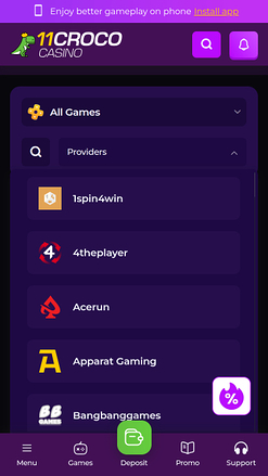 11croco Casino Sviluppatori di giochi per dispositivi mobili