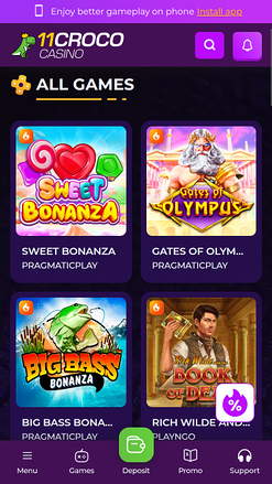11croco Casino Giochi per dispositivi mobili