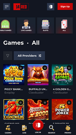 Мобильные игры казино 14Red