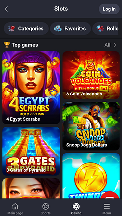 Juegos de casino 1RedBet