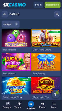 1xCasino Mobile Jackpot