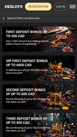 1xSlots Casino Mobile Promotions