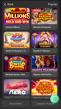 Juegos de casino para móviles de 1xSlots