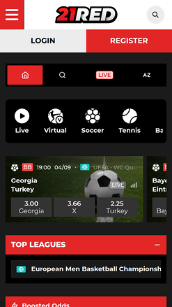 21.red Casino Mobile Sports