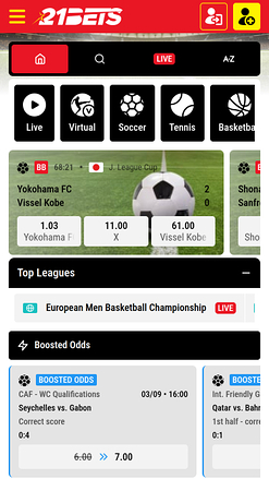 21Bets Casino mobile Sportwetten