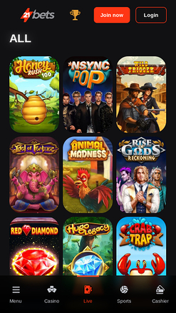 Giochi mobile di 21betscasino.com
