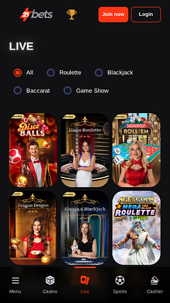 21betscasino.com Cassino ao Vivo Móvel