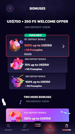 Promotions mobiles de 21Bit Casino