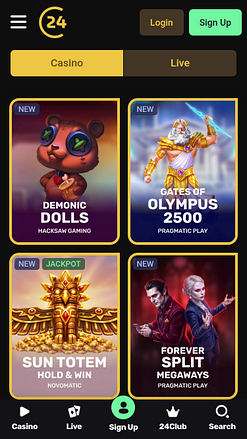 24Casino Mobile Games