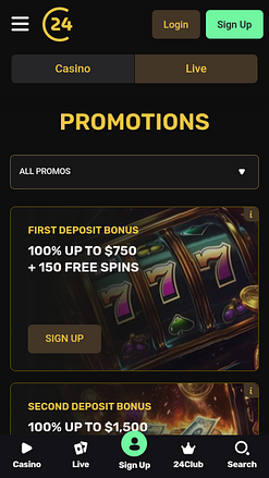 24Casino Mobile-Aktionen