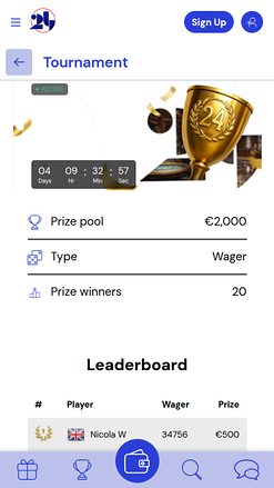 Torneo móvil de 24Casino.bet