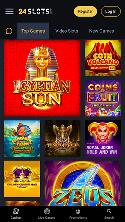 Jeux mobiles de 24Slots Casino