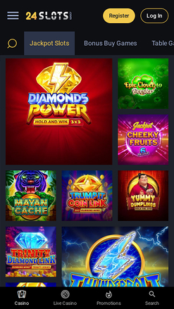 Jackpot mobile de 24Slots Casino