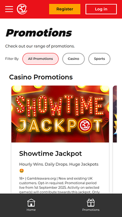 Promotions mobiles de 32Red Casino