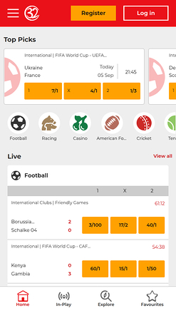 Sports mobiles de 32Red Casino