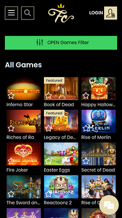 Jeux mobiles de 4Crowns Casino