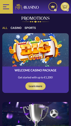 Promozioni mobile di 4Kasino