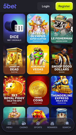 5bet Casino Mobile Games