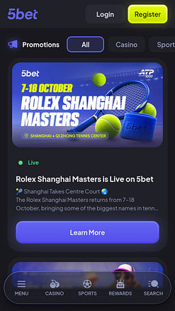 5bet Casino Mobile-Aktionen