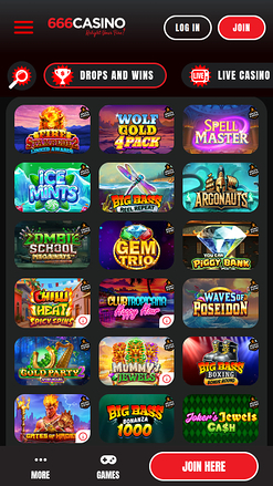 Drops and Wins mobile di 666 Casino