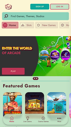 777 Casino Mobile Homepage