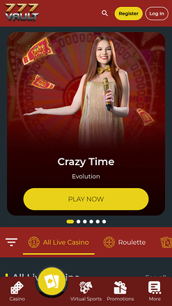 777Vault Casino Live-Dealer Mobile