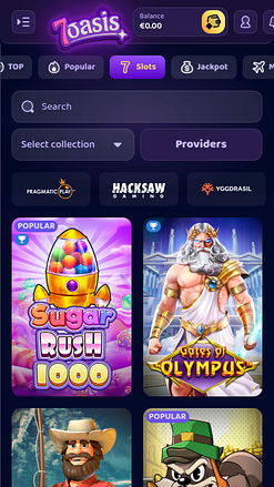 Jeux mobiles du casino 7Oasis