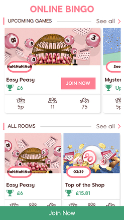 Bingo mobile de 888 Ladies Casino