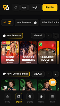 96 Casino Mobile Live Dealer