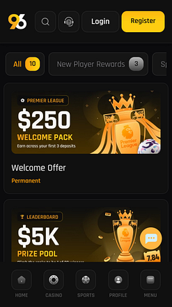 96 Casino Mobile Promotions