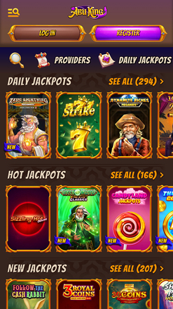 Jackpot mobile di Abuking Casino