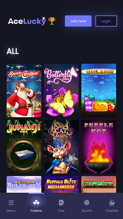 Juegos móviles de Ace Lucky Casino