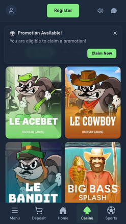 Мобильные игры казино Acebet