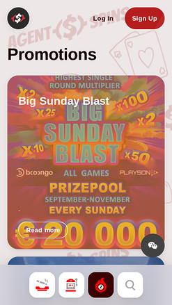 Promotions mobiles de Agent Spins Casino