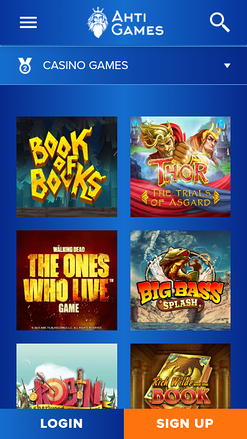 Ahti Games Casino mobile Spiele