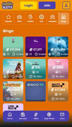 Aladdin Slots Casino Mobile Bingo