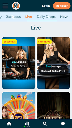 Croupier en direct mobile d'Alexander Casino