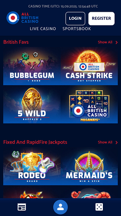 Juegos móviles de All British Casino