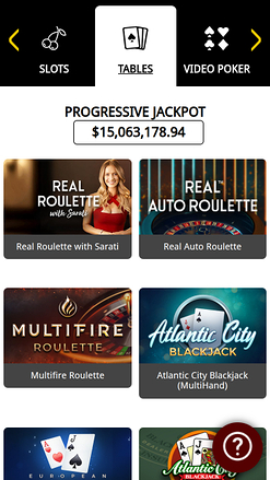Croupier en direct mobile de All Jackpots Casino