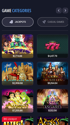 Jackpot mobile di All Stars Slots Casino