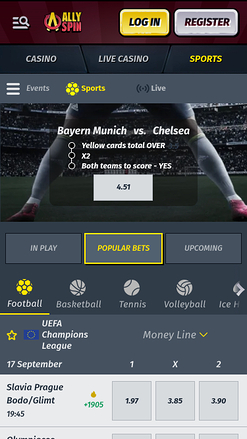 Sports mobiles AllySpin Casino