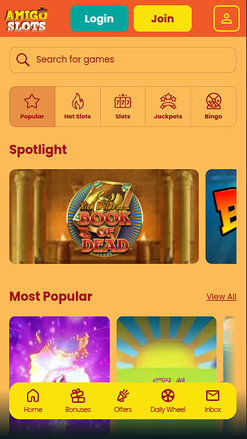 Juegos de Amigo Slots Casino para móvil