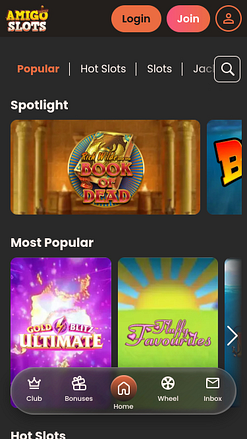 Jeux mobiles de casino Amigo Slots