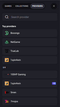 Desarrolladores de juegos de Amonbet Casino para móvil