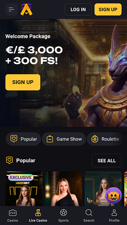 Amonbet Casino Mobile Live Dealer