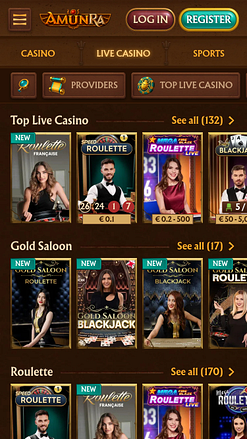 AmunRa Casino Mobile Live Dealer Image